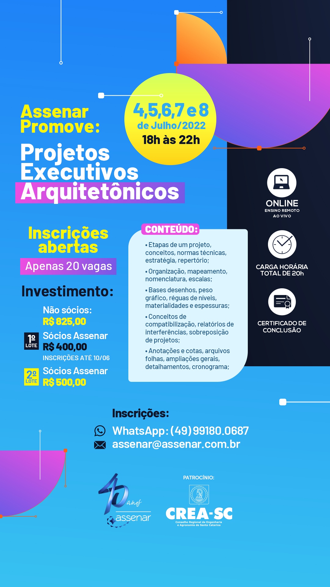 Últimas Vagas – Curso Projetos Executivos Arquitetônicos