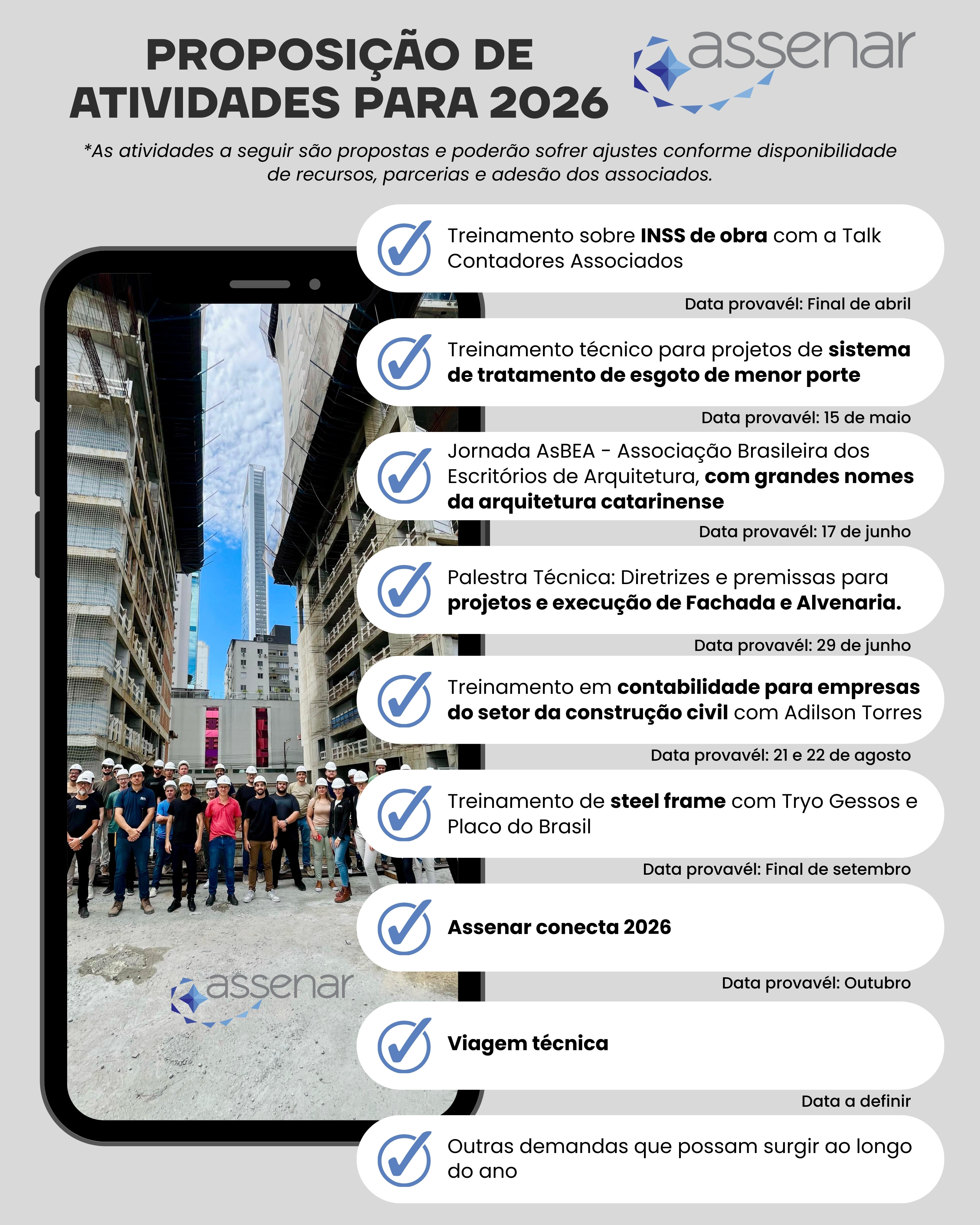 Programação 2026 – ASSENAR